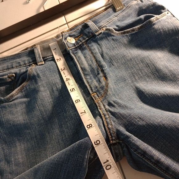 Levi's Jeans Classic Straight Womens Size 6 Medium Wash Stretch Denim Orange Tab - Picture 7 of 10